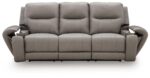 Real Moments - Power Reclining Sofa With Audio Seating - Ash - Image 2