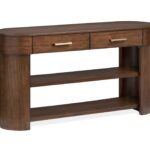 Holloway - Oval Sofa Table - Toasted Almond
