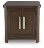 Breckington - Rectangular 2-door End Table - Dark Brown - Image 2