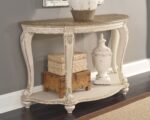Realyn - Sofa Table - White / Brown - Image 2