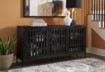 Vallisburg - Accent Cabinet - Black / Natural - Image 2