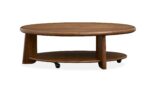Tanner - Oval Cocktail Table With Casters - Tawny Brown - Image 2