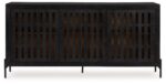 Vallisburg - Accent Cabinet - Black / Natural - Image 3