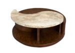 McPherson - Round Cocktail Table With Casters - Burnt Umber - Image 2