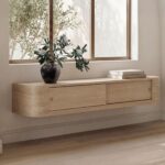 Round - Off Floating Console Table - Natural - Image 2
