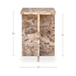 Blair - Accent Table Panther Marble - Beige - Image 2