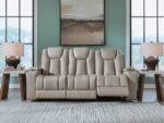 Elevate Edges - Reclining Sofa With Drop Down Table - Coin - Image 2