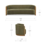 Anya - Sofa - Olive Green - Image 2