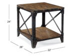 Pinebrook - Rectangular End Table - Distressed Natural Pine - Image 2