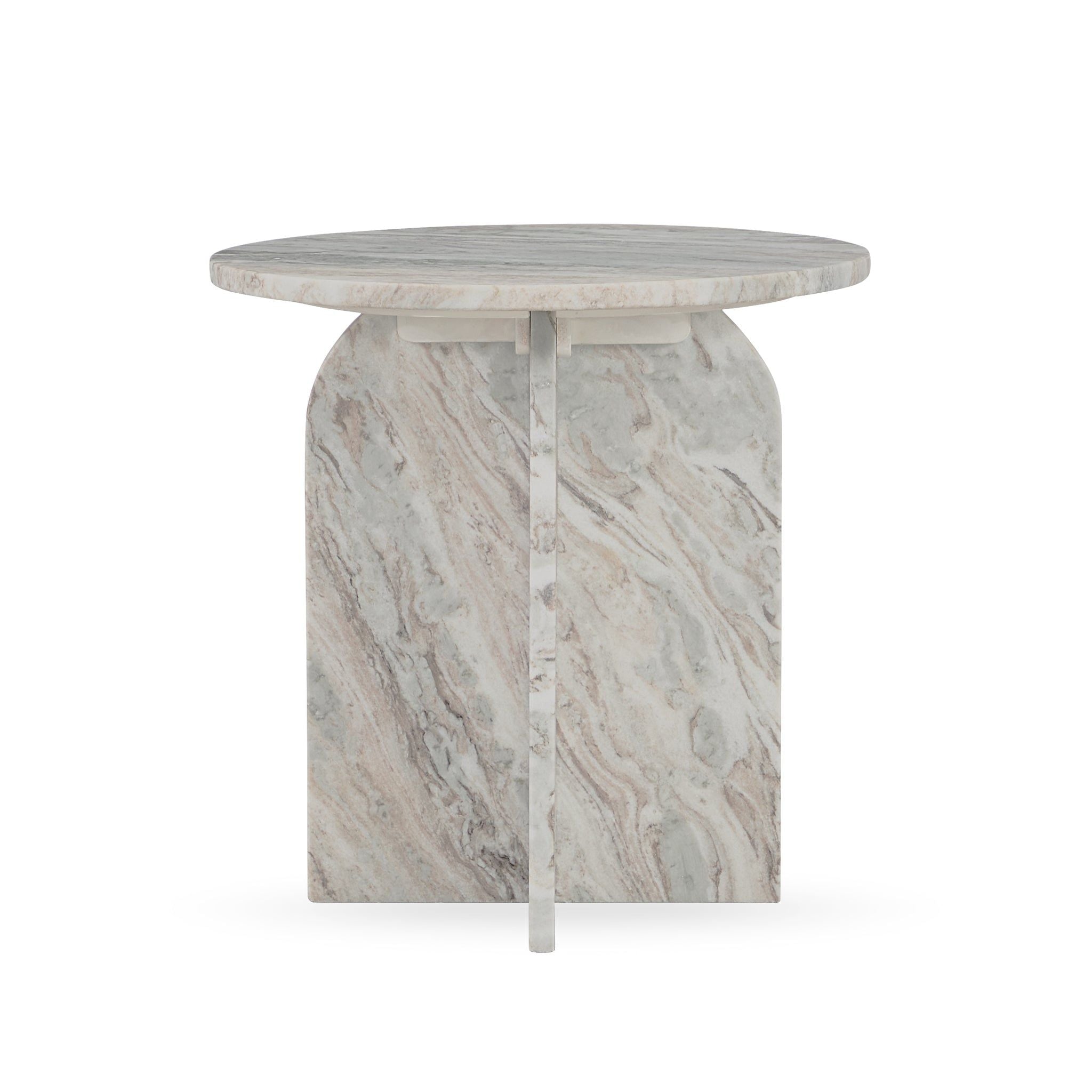 2abb8803-d031-4d89-b3c2-0d397373edf3 Reilly - Marble Round Table - Image 1