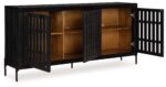 Vallisburg - Accent Cabinet - Black / Natural - Image 4