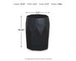 Rhysworth - Indoor/Outdoor Stool - Black - Image 2