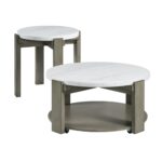 Rosamel - 2 Piece Occasional Table Set (Coffee Table And End Table) - Gray