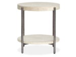 Jennings - Round End Table - Edgecomb Gray And Weathered Antique Nickel - Image 2