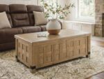 Ridgester - Lift Top Cocktail Table - Light Brown - Image 3