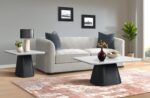 Edison - 2 Piece Occasional Table Set (Coffee Table & End Table) - White And Black - Image 2