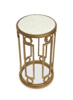 Lorena - Round Accent Table - Burnished Brass - Image 2