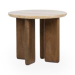 Idella - Travertine Round Table - Image 2