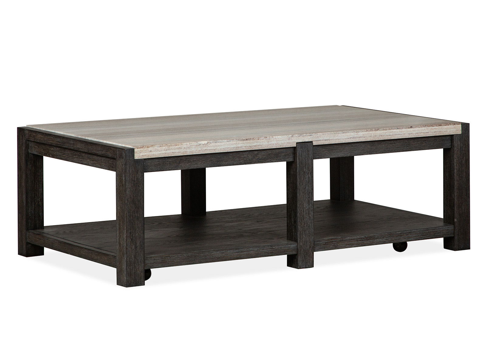 4a401bd9-f03a-4783-9530-002e15be0be1 Plum Creek - Rectangular Cocktail Table With Casters - Ravenwood Black - Image 1
