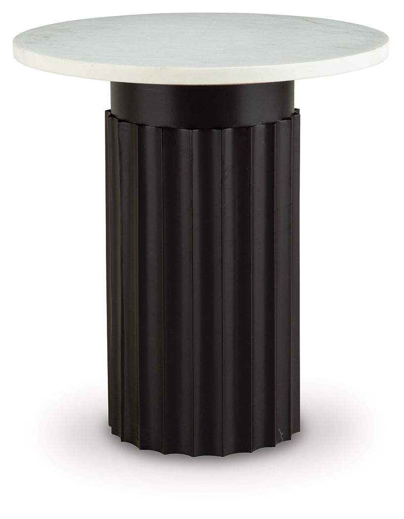 4d0cebaa-0b4e-490a-8b4e-ed3bf60fea38 Wainstone - Accent Table - Black / White - Image 1