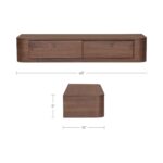 Round - Off Floating Console Table - Walnut / Brown - Image 3