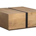 Ripley - Square Cocktail Table With Casters - Rustic Caramel
