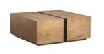 Ripley - Square Cocktail Table With Casters - Rustic Caramel