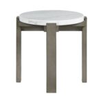 Rosamel - Round End Table - Gray - Image 3