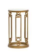 Lorena - Round Accent Table - Burnished Brass - Image 3