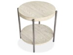 Jennings - Round End Table - Edgecomb Gray And Weathered Antique Nickel - Image 3