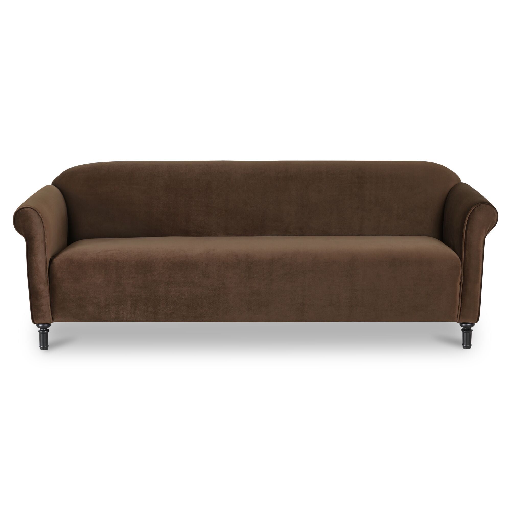 5a4abb31-b72f-4a45-bedc-dbb16e9c8fcc Harmony - Sofa Faux Mohair - Dark Brown - Image 1