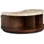 McPherson - Round Cocktail Table With Casters - Burnt Umber
