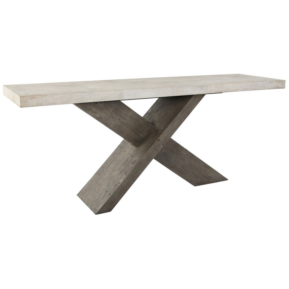 5c4716ad-e1f6-4de3-8cb3-547cf46e87ae Durant - Console Table - Distressed Gray / Weathered Chalk - Image 1