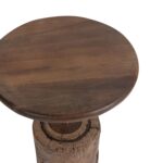 Amira - Large Round Accent Table - Dark Brown - Image 2