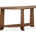 Tanner - Demilune Sofa Table - Tawny Brown