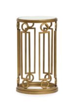 Lorena - Round Accent Table - Burnished Brass - Image 4