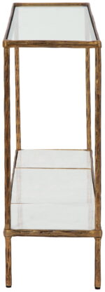 Ryandale - Console Sofa Table - Antique Brass Finish - Image 2