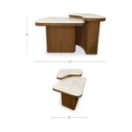 Abi - Nesting Coffee Table Cosmos Marble - Beige / Light Brown - Image 3