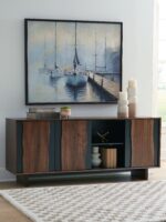 Welby - Accent Cabinet - Brown / Charcoal - Image 2