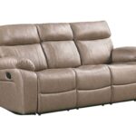 Theon - Manual Reclining Sofa With Drop Down Table - Stokes Toffee
