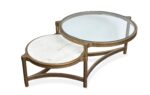 Cassidy - Shaped Cocktail Table - Aged Brass And Volakas Classic - Image 3