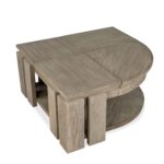 Conrad - Pie Shaped Lift Top Cocktail Table With Casters - Stone Harbor Gray - Image 2