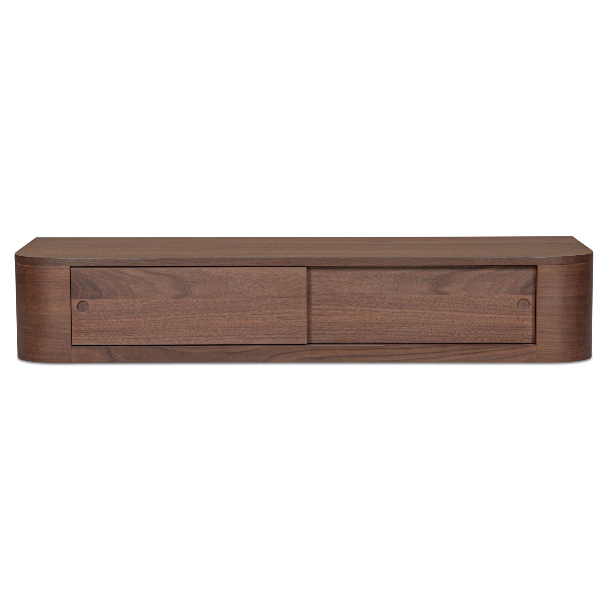 78f9fc9f-f616-4cbd-98e6-fe06dbc0eca9 Round - Off Floating Console Table - Walnut / Brown - Image 1