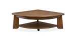 Tanner - Pie Shaped Lift Top Cocktail Table With Casters - Tawny Brown - Image 3