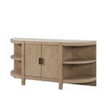 Trilogy - 2-Door Console Table With Marble Top - Toffee