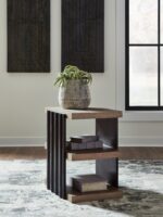 Rylandyn - Rectangular End Table - Black / Light Brown - Image 2