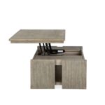 Conrad - Rectangular Lift Top Storage Cocktail Table With Casters - Stone Harbor Gray - Image 3