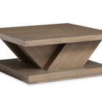 Lansbury - Square Cocktail Table With Casters - Antique Wheat