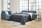 Cashton - Queen Sofa Sleeper - Blue - Image 3