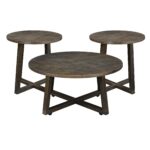 Industrial - 3 Piece Occasional Table Set - Brown